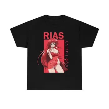 Японското Аниме Rias DxD, Тениска с графичен Принтом, Лятна Реколта Тениска Harajuku С къс ръкав Оверсайз, Модни Мъжки Дамски Тениска на Европейския Размер