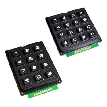 Матрица клавиатура 4x4 3x4, модул за клавиатура, бутон за СНИМКА AVR, печат Гсм 4*4 3*4 Пластмасов ключ клавиш за контролер Arduino