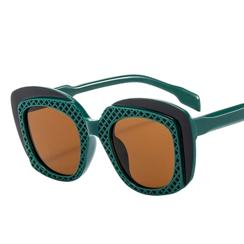 Извънгабаритни квадратни Слънчеви очила за жени, новият, Модерен класически стил, луксозен марка, Ретро Слънчеви очила за дами, Vintage слънчеви очила Oculos