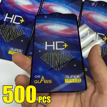 500 Бр. HD + Закалено Стъкло С Пълна Лепило покритие OG Super Speed Защитно Фолио За дисплея на Samsung Galaxy A03 A13 в а23 A33 а a53 A73