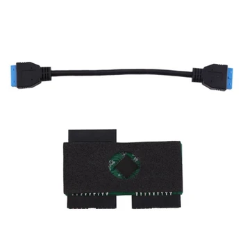 3,0 19Pin Удължител заглавието от 1 до 2 Тел PVC + Медна жица USB-хъб С Чип и Модулни кабелна линия и карта за разширяване на