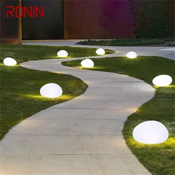 RONIN Външни слънчеви градински фенери Съвременни творчески Камъни Градинска лампа LED Водоустойчива IP65 за Дома