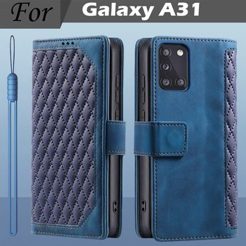 За Samsung Galaxy A31 Калъф Кожен Портфейл Флип калъф за мобилен телефон Samsung A31 Case A 31 A315F Мек Силиконов Калъф Fundas на Корпуса etui