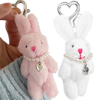Y2K Сладки кукли-зайци Ключодържател Сърце на Заек Верига за телефон Корея чанта INS в стил пънк, Модни бижута, Висящи Аксесоари, подарък