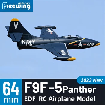 Freewing 64 мм ЕФР Jet F9F Пантера, Радиоуправляемая модел самолет, Линия на Полет, Самолет с дистанционно Управление, Хоби, Самолет, Пенопластовая модел Самолет