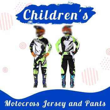 състезателен костюм Младежки детски Байк Джърси Комплекти Панталон за Мотокрос планинско Спускане Мотоциклет детски Офроуд момче момиче MX