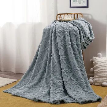 Съвременно минималистичное Плюшевое одеяло от кожата Кула, однотонное единния пролетта и лятото, леко одеало за кондициониране на въздуха
