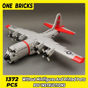 Moc Строителни блокове Военен модел LC-130H Hercules Технически Тухли, Монтаж със собствените си ръце, строителни играчки за детски празнични подаръци