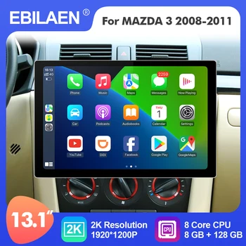 EBILAEN Android 12 13,1-Инчов Автомобилен Мултимедиен Радиоплеер За Mazda 3 2003-2013 GPS Стерео 8 Ядрени Carplay 4G WIFI
