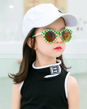 Детски слънчеви очила Personality място в ретро стил за пътуване, защитени от uv, плажни леки малки слънчеви очила на едро