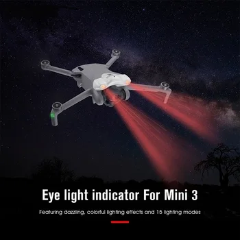Ефекта на светлинни лека нощ за дрона DJI Mini 3, светлини за очи, светлини за нощно летене, led светкавица, предупредителен аксесоар за определяне на посоката на движение