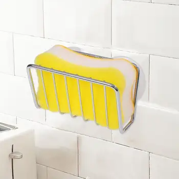 Компактен притежателя гъба за мивки Надеждни компактни притежателите на гъба за кухненска мивка с вендузи Организиране на броячи за съвременно