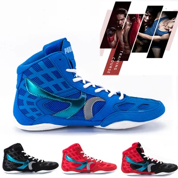 Нова окото обувки за борба, високи маратонки, боксови за защита на краката, мъжки и дамски обувки за борба, професионални обувки за борба