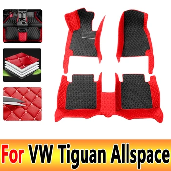 Автомобилни Постелки за Подове За Volkswagen Tiguan Allspace LWB 2017 ~ 2022 7-Местен Кожена Не Компютърна Кутия Под Седалката на водача, Автомобилни Аксесоари