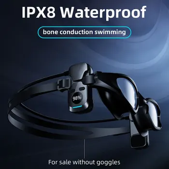 Слушалки IPX8 с костна проводимост Bluetooth с музикален MP3 плейър, слушалки за гмуркане с отворени уши и микрофон за практикуване на подводен спорт