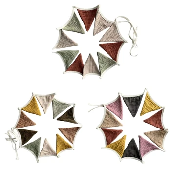 Памучни триъгълници F62D с овесени ядки за сватба, рожден ден, детско душата
