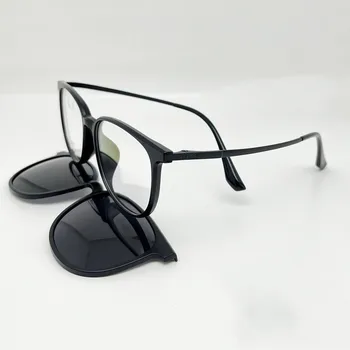 Очила с магнитни рамки, оптични рамки с клипсой за слънчеви очила, очила с квадратна форма 3019