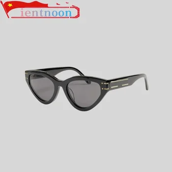 Разпродажба Ретро ацетатных многоцветни слънчеви очила За Жени, мъже, черни Маркови дизайнерски летните женски вечерни футуристичен големи слънчеви очила