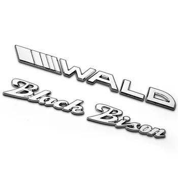 3D наставка с Черно Лого Bison Wald, Емблемата на колата, интериор, етикети върху иконата на багажника, етикети за подреждане на автомобили, подходящи за Автоаксесоари Benz