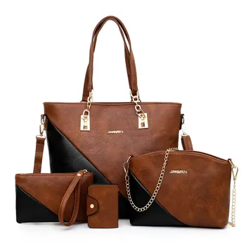 Алуминиеви композитни панели чанта за жени, набор от чанти, 4 бр./компл., дамски чанта през рамо, Европа и Америка, луксозна чанта с една диагонал на екрана