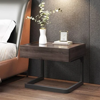 Класическа Шкафче за спалня За мъже, прост дизайн, Morden, Естетичен малка странична масичка, Минималистичная мебели за спалня Mesa Cabeceira