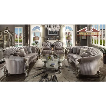Гореща продажба Луксозен висок Клас Класически диван за дневна в кралския стил