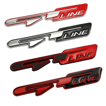 Авто 3D Метален Лого GT Line Икона на Багажника, Емблема, Стикери За KIA Gtline ceed е Niro Picanto Sportage KN K3 K5 Forte Cerato RIO