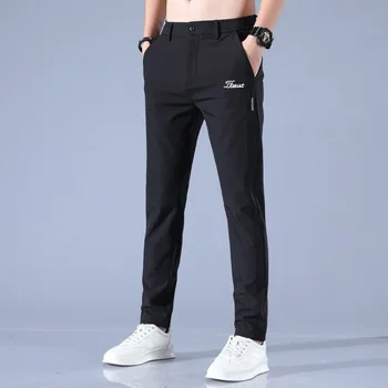2023 Летен Голф, Бродирани Разтеглив модерни Ежедневни Панталони, Мъжки Дишащи Мъжки Прилепнали панталони за голф