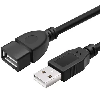 Кабел-удължител USB 2.0 0.6 м/1 м/1,5 м Проводна линия за предаване на данни, високоскоростен достъп до Кабел-удължител за проектор на дисплея