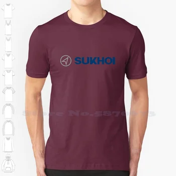 Логото на Sukhoi, логото на марката 2023, Градинска тениска, тениски с изображение с високо качество, тениски