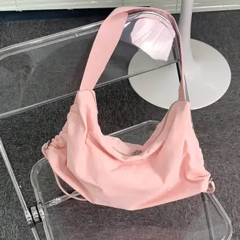 Годишна Жена висококачествена найлонова чанта през рамо, тенденция ежедневни голяма чанта за съвсем малък под мишниците За жени, женски нов дизайн 2023