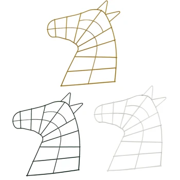 Метална Метална рамка за цветния венец във формата на главата на коня, направи си сам, Желязо пръстен, Венец, Украса за Входната врата, стени, прозорци, декорация за Великден партита
