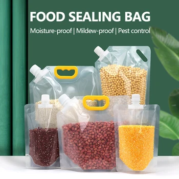 Влагоустойчив, отговарят на високи С опаковка, торбичка за зърно, 10 бр. дръжка, защитена от мухъл, Прозрачна торбичка за пиене на зърнени култури, Запечатан пакет