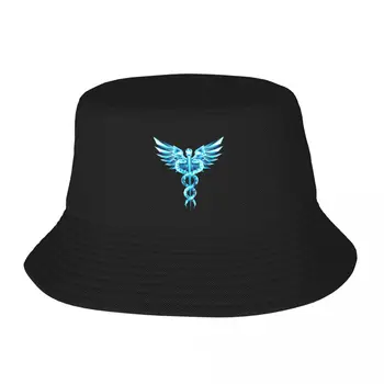 Нова синя шапка-кофа с символ на Кадуцея, сладки маркови мъжки шапки, вечерни шапки с pom-помераните, шапки за момичета, Мъжки