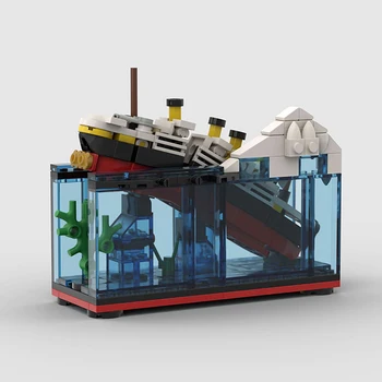 Монтаж на градивен MOC Модел на Потъналия круизен лайнер Класическа играчка За възрастни, която се събира детски подарък-пъзел, Сувенир, който е Съвместим С