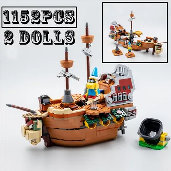 1152шт 71391 Дирижабъл Боузера Строителни Блокове Модел на Лодка Креативна Игра Пиратски Кораб Тухли Играчки За Деца За Рожден Ден, Подарък за Коледа