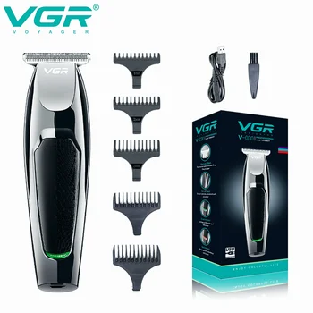 Електрическа машина за подстригване на коса VGR, Професионална Машина за рязане на коса, Плешив Бръснар, USB зареждане, Тример за коса за мъже V-030