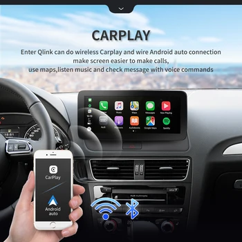 8 Ядрена Система Android 12 Автомобилна Стерео система За Audi Q5 2009-2016 WIFI 4G СИМ Разделяне на екрана BT GPS Navi Мултимедия Безжичен Carplay