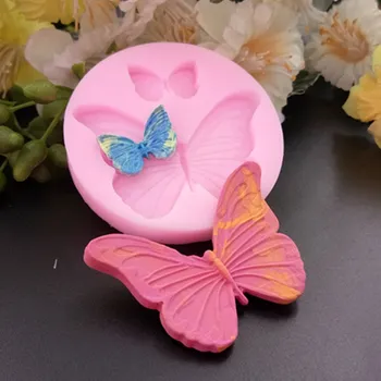 3D Пеперуда, епоксидни UV-смола, Силиконова форма, Бонбони, Шоколад Глина, обеци 