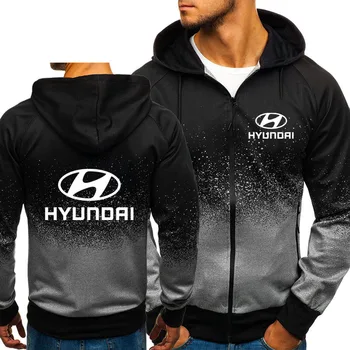 Мъжки якета с логото на Hyundai, Пролетно-есенна hoody с цип, Връхни дрехи, Мъжки ежедневни блузи, Висококачествено Камуфляжное Мъжко палто