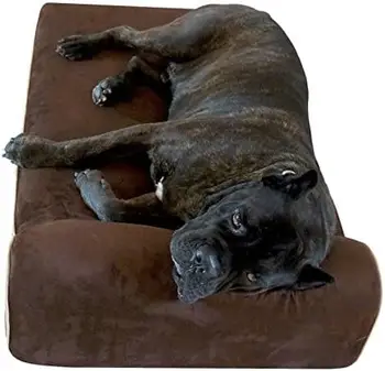 Легло за кучета - Легло за кучета с ефект на паметта за пациенти с артрит и възрастни кучета - Легло за кучета, стираемая в колата, с водоустойчива подложка - Среден размер, 34 x 2