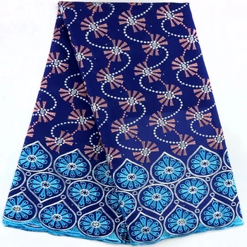 Продажба на едро на Африканската Суха Памучна Дантела тъкани 2023, Швейцарската Вуалевой Завързана кърпа За Нигерийски сватбена рокля, Дантелен плат С камъни За шиене