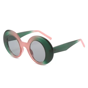 Модни Овални Луксозни Дамски Слънчеви Очила Винтажного Марка, Дизайнерски Очила в Ярки Цветове, Дамски Модни Черни Сиви Слънчеви Очила с UV400