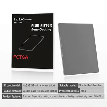 Филтър за обектив FOTGA 4 мм ND4/ND8/ND64/ND1000 4 × 5,65 инча ND Филтри Оптично Стъкло Водонепроницаемое Противообрастающее с Многослойно покритие