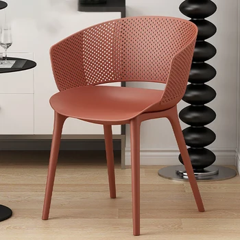 Пластмасови трапезни столове за тераса, съвременно удобен ергономичен стол за почивка, спалня дизайн, мобилни столове за маса за хранене Sedie Da Pranzo