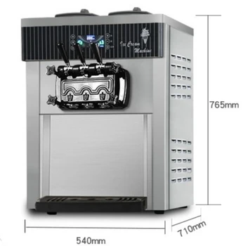 производство на търговски кафе машина за приготвяне на сладолед с 3 вкусове, машина за приготвяне на мек сладолед CFR BY SEA
