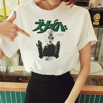 тениска с принтом y2k, дамски забавно японската тениска, дамски забавно облекло y2k