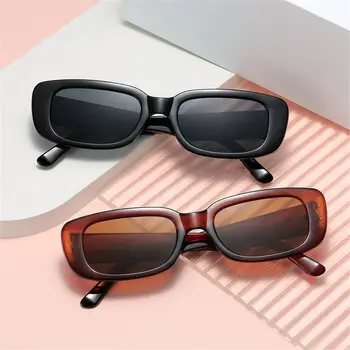 Малки Правоъгълни Слънчеви Очила за Жени И Мъже, Модни Слънчеви Очила в Ярки Цветове 90-те години, Ретро Слънчеви Очила с UV400, Защитни Нюанси