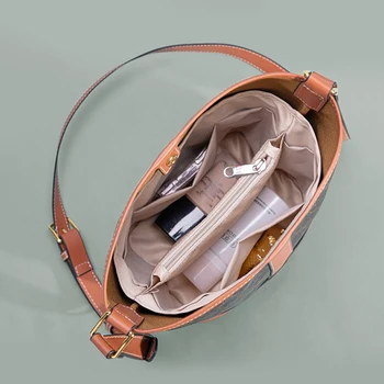 FitsTriomphe Холщовая чанта-тоут С вложка от найлонов плат, Органайзер за грим, Пътен Вътрешен портфейл, чанта за козметични принадлежности