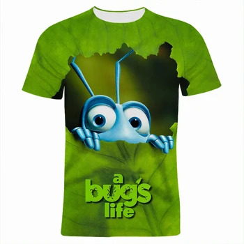 Тениска a Bug ' s Life Мравка с Шарките на Аниме, Градинска Спортни дрехи с 3D Принтом, Празнична Риза За Малки Момичета и Момчета, Сладък Красив Топ с къс ръкав